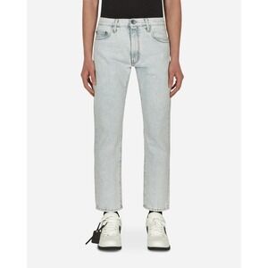 Off-White Diag Tab N-Arrow Slim Jeans Bleach Blue Size 30 NWT
